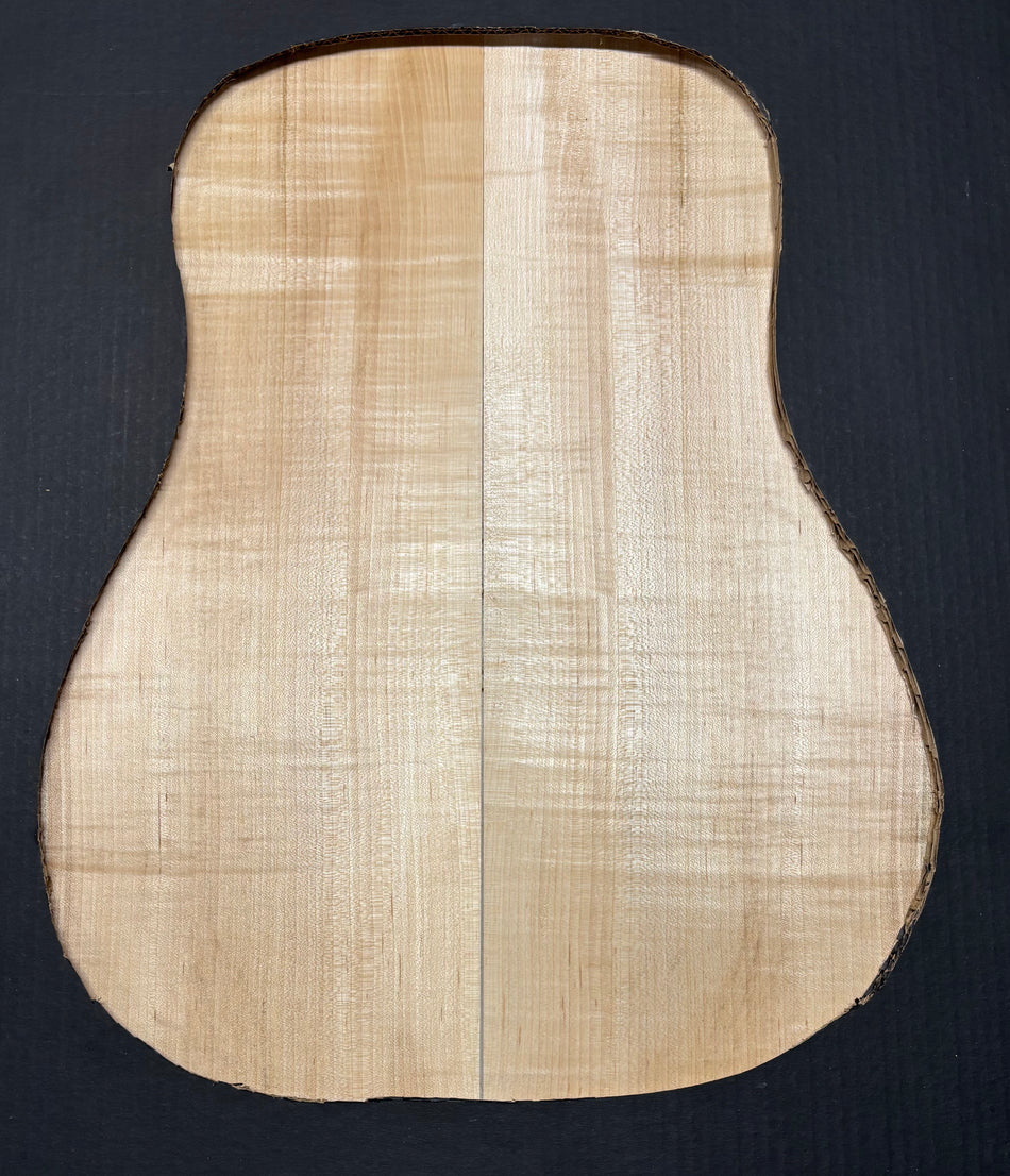 Flame Hard Maple Dreadnought Guitar Back and Side Set  #944
