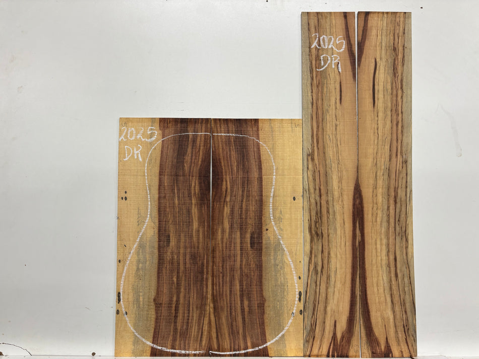 Juego de fondo y aros de guitarra de grado AAAA Dreadnought de palisandro de la India Oriental #61 