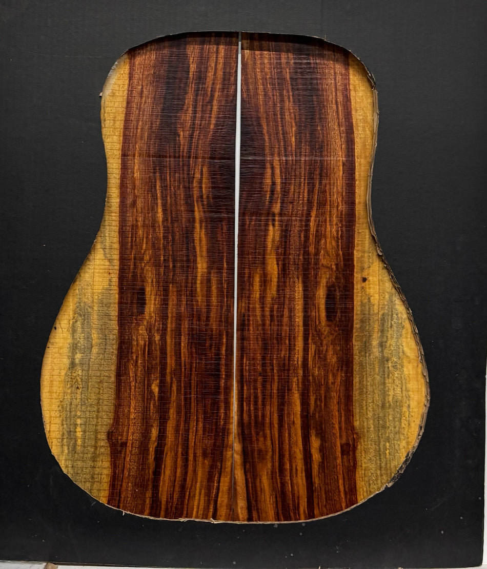 Juego de fondo y aros de guitarra de grado AAAA Dreadnought de palisandro de la India Oriental #61 