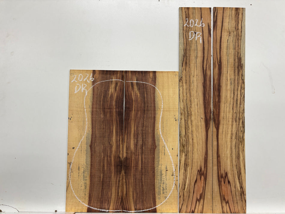 Juego de fondo y aros de guitarra de grado AAAA Dreadnought de palisandro de la India Oriental #61 