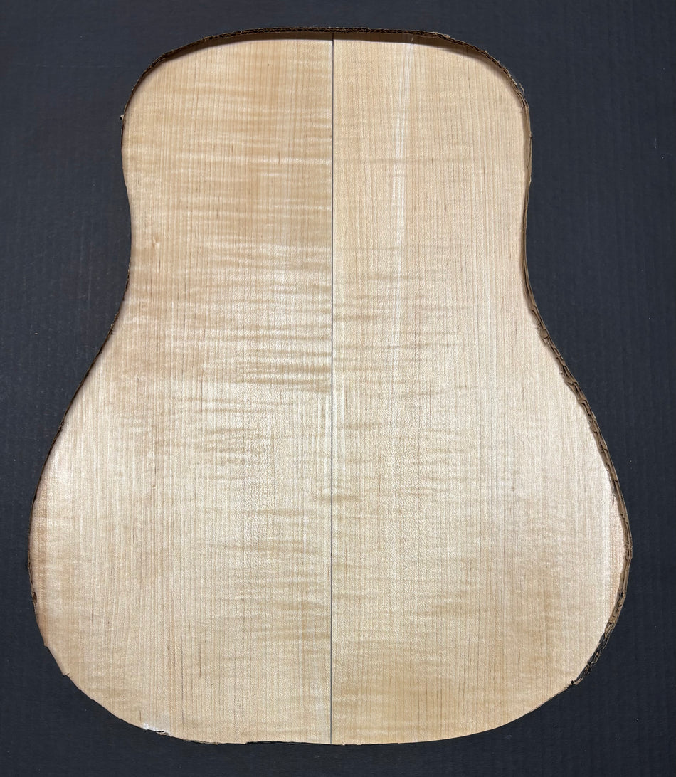 Flame Hard Maple Dreadnought Guitar Back and Side Set  #946