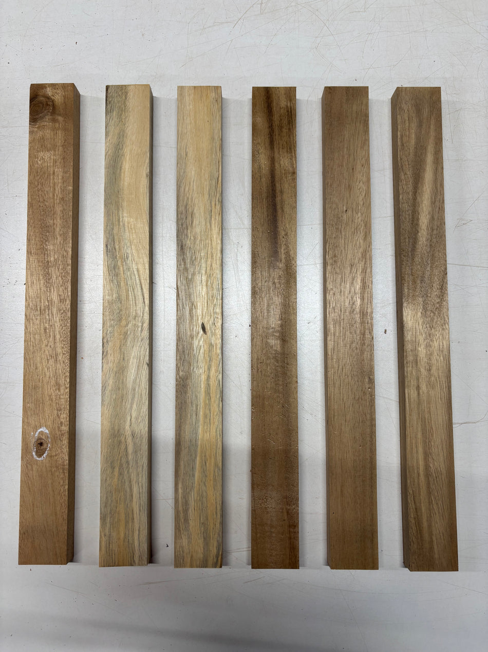 6 Pack, Bi Color Acacia Thin Stock Lumber 18"x3/4"x3/4"#6101
