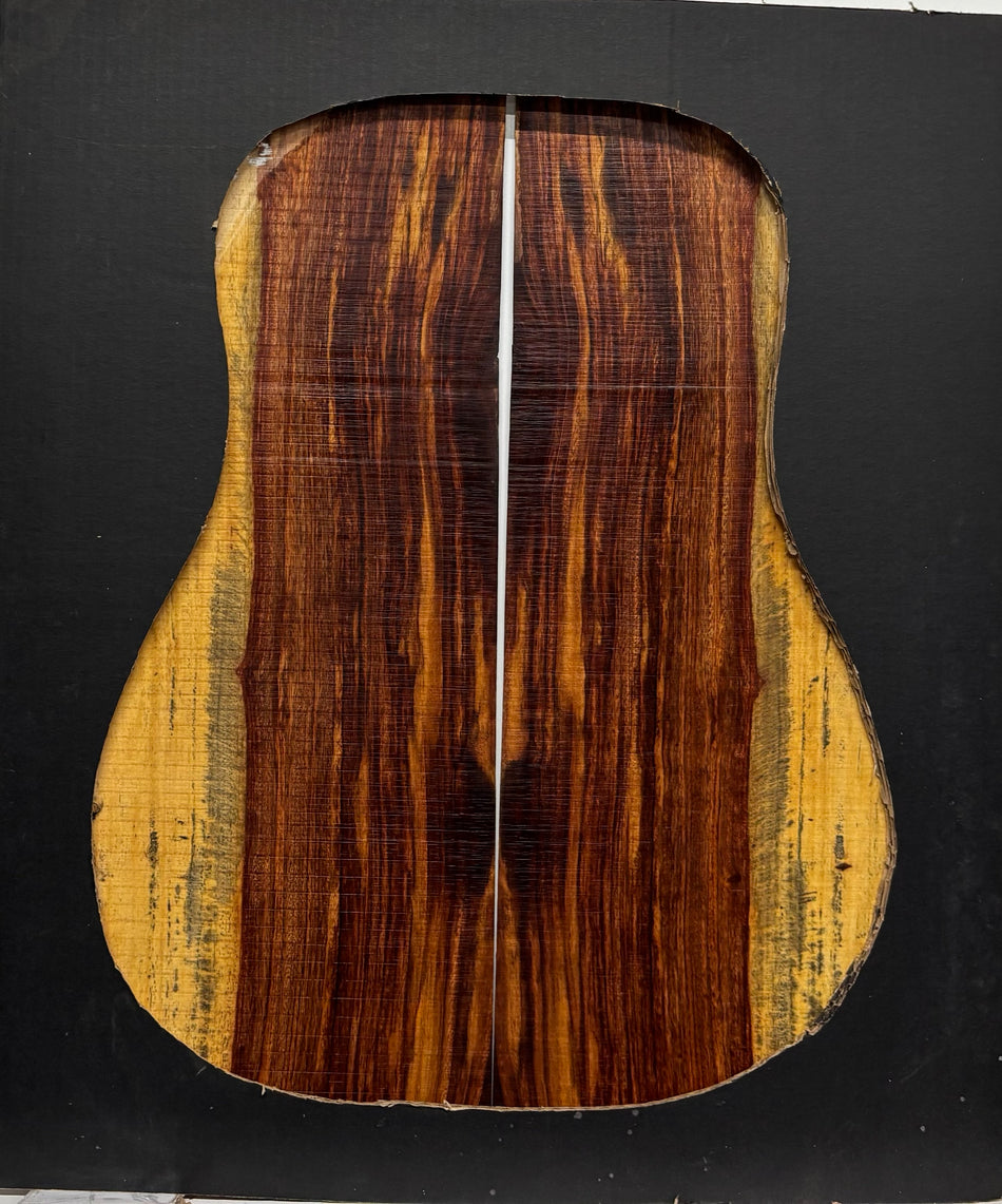 Juego de fondo y aros de guitarra de grado AAAA Dreadnought de palisandro de la India Oriental #61 