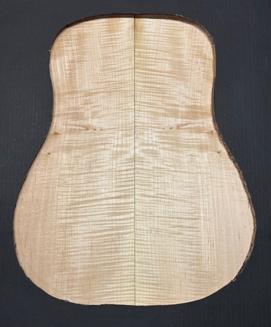 Flame Hard Maple Dreadnought Guitar Back and Side Set  #947
