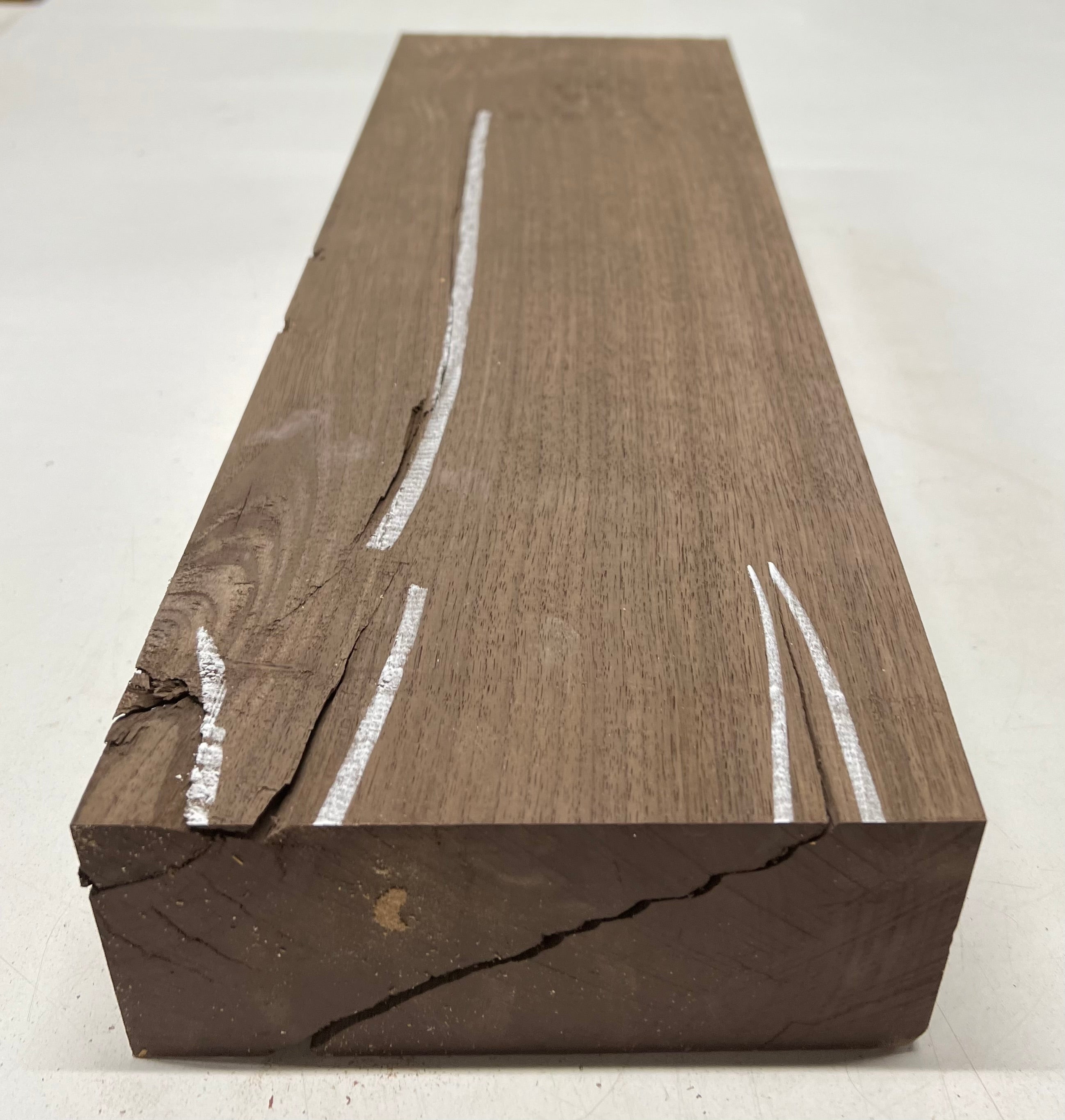 Black Walnut Lumber Board Wood Blank 19"x 6-3/4"x 3" #324 - Exotic Wood Zone - Buy online Across USA 