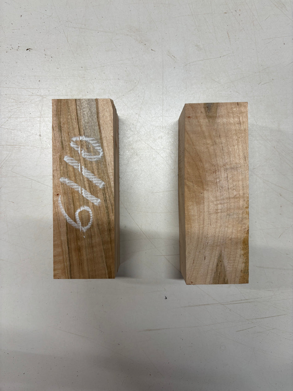 2 Pack, Ambrosia Maple Turning Wood Blanks 6"x2"x2"#6110