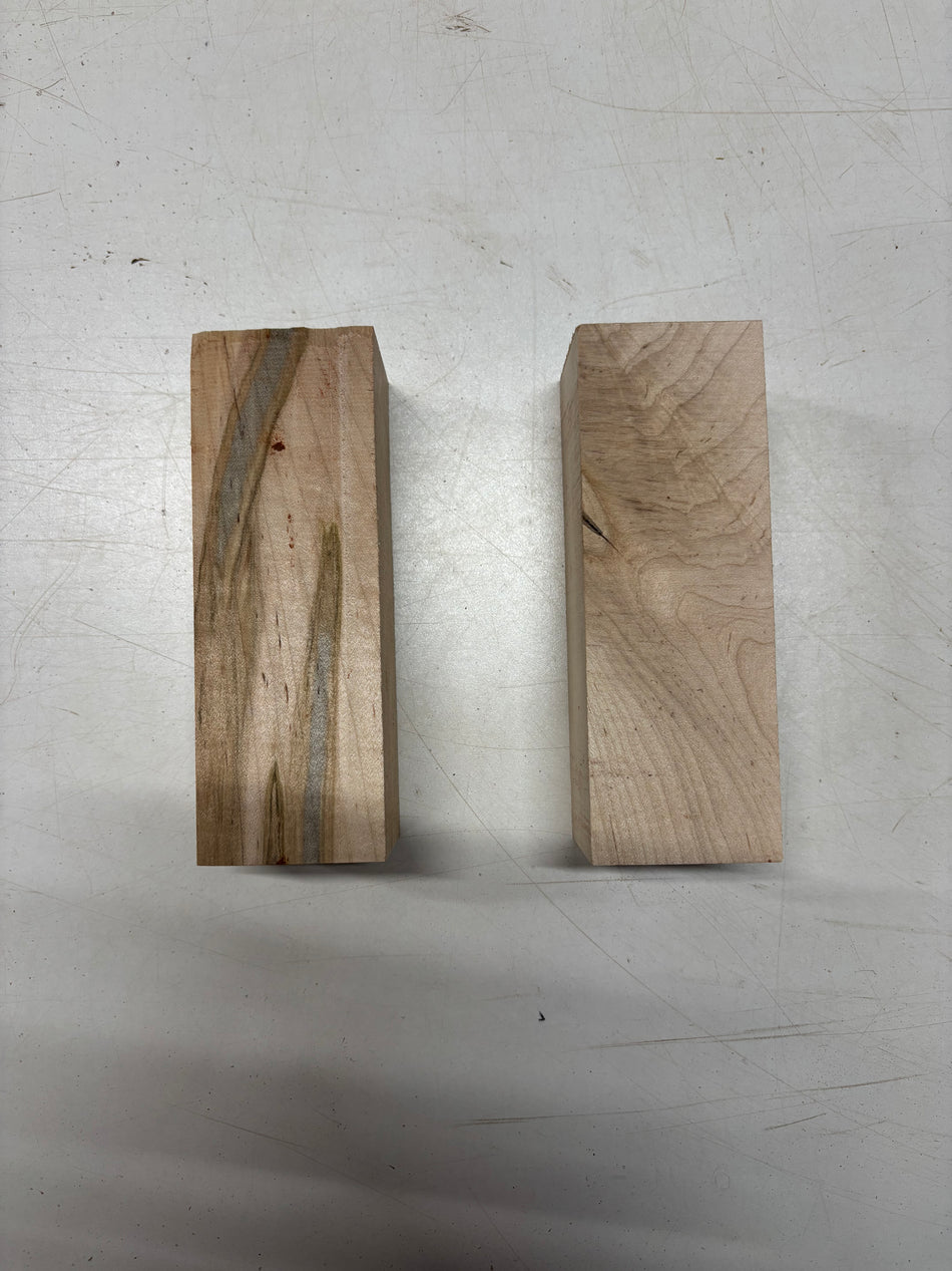 2 Pack, Ambrosia Maple Turning Wood Blanks 6"x2"x2"#6110