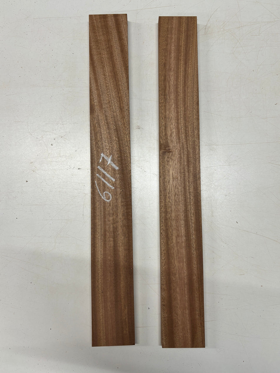 2 Pack, Sapele Thin Stock Lumber 24"x2-7/8"x3/4"#6117
