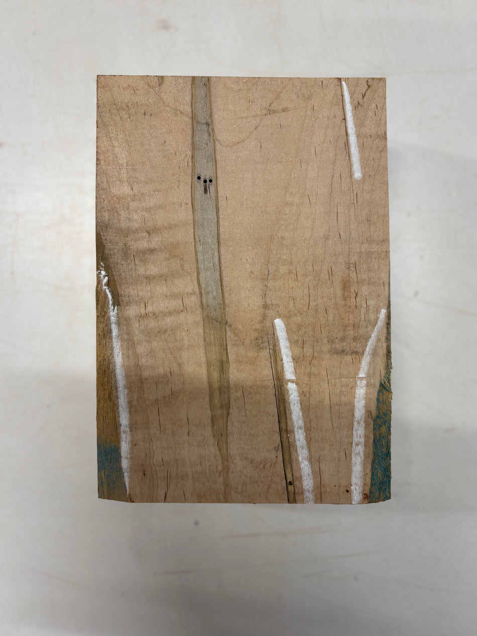 2 Pack, Flame Ambrosia Maple Lumber Board Blanks 9"x6"x2-7/8"#6118