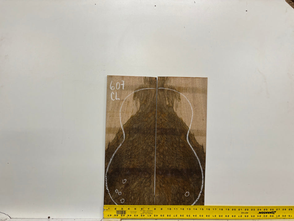 Figured Flame Mango Classical Defective Guitar Back and Side Set #607