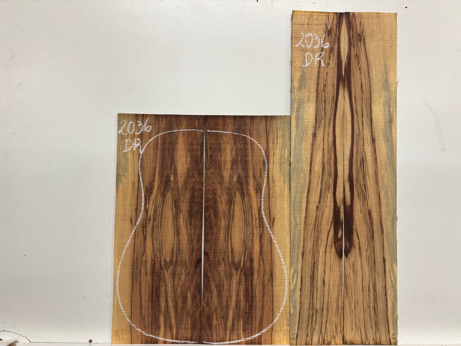 Royal Red Tamarind Dreadnought Guitar Back and Side Set #2036