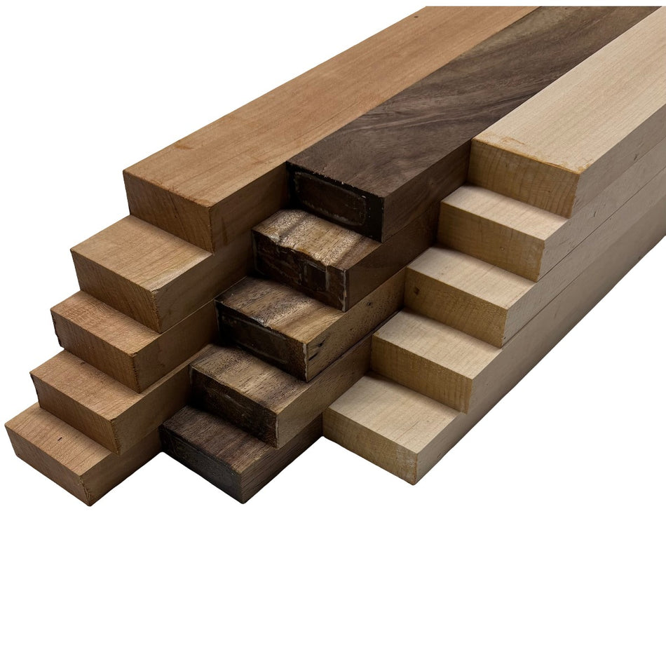 Combo de 15 tablas de madera de 3/4" | Bloques de tablas de cortar | Cereza, nogal, arce duro