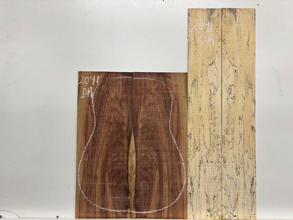 Royal Red Tamarind Dreadnought Guitar Back and Side Set #2041