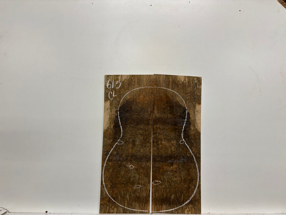 Figured Flame Mango Classical Defective Guitar Back and Side Set #615
