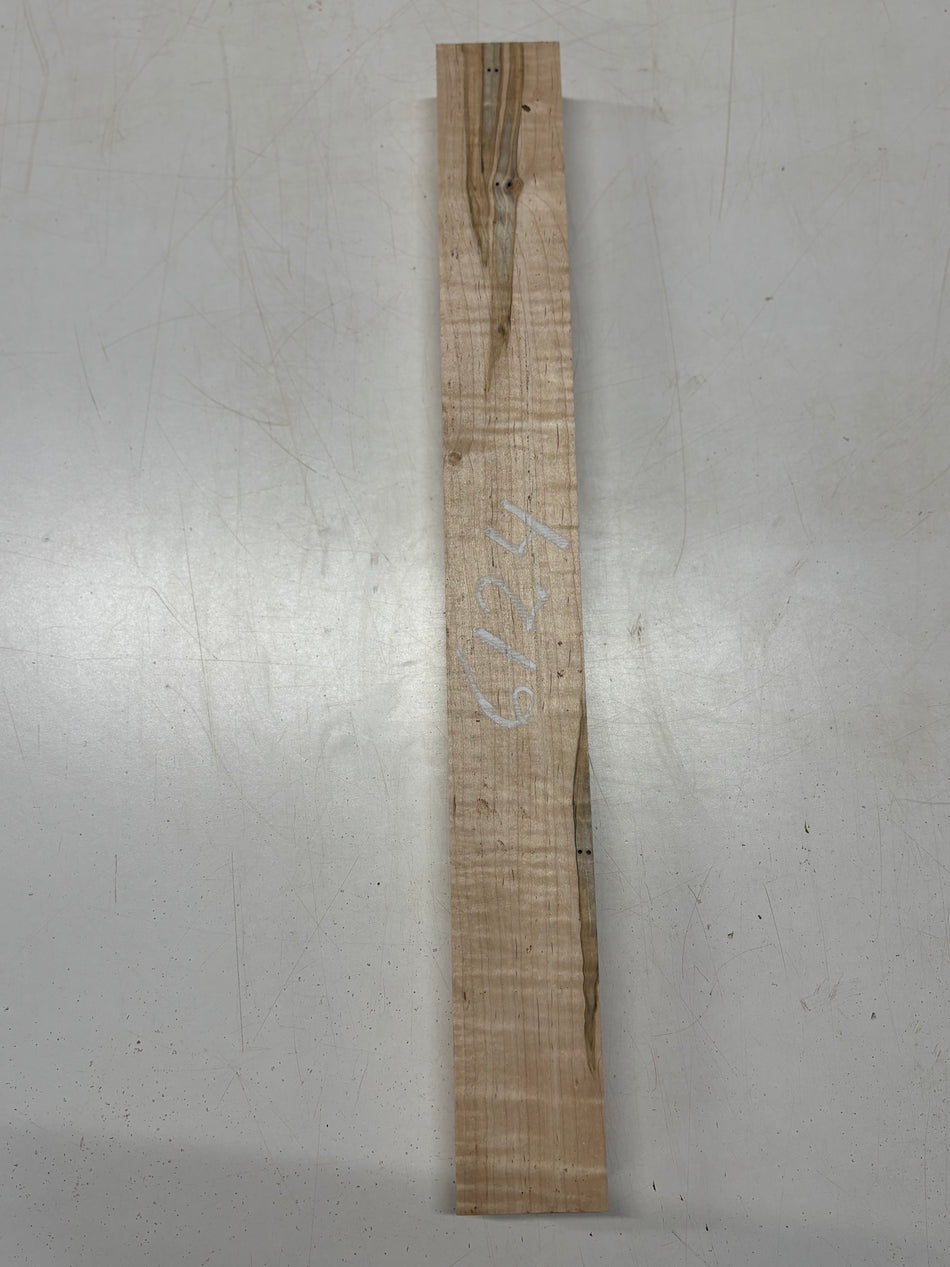 1 Piece, Flame Ambrosia Maple Guitar Neck Blank  24"x2-3/4"x1-7/8"#6124