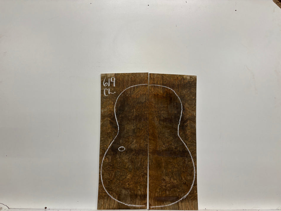 Figured Flame Mango Classical Defective Guitar Back and Side Set #619