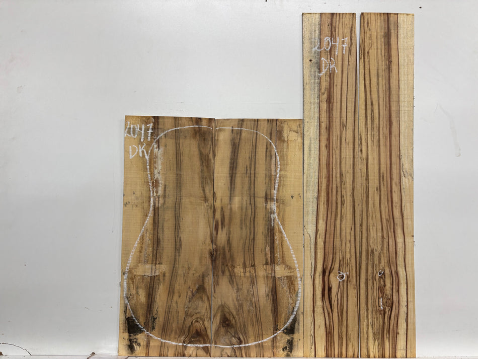 Royal Red Tamarind Dreadnought Guitar Back and Side Set #2047