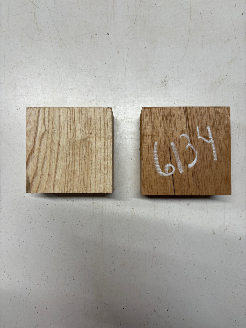 2 Pack, 2 Species Swamp Ash + Spanish Cedar Bowl Blanks 4"x4"x2"#6134