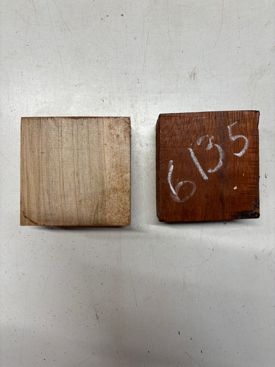 2 Pack, 2 Species Padauk + Ambrosia Maple Bowl Blanks  Padauk - 4"x3-3/4"x1-7/8"#6135