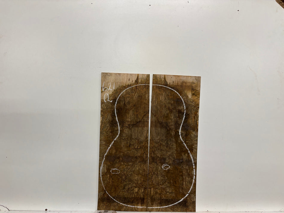 Figured Flame Mango Classical Defective Guitar Back and Side Set #621