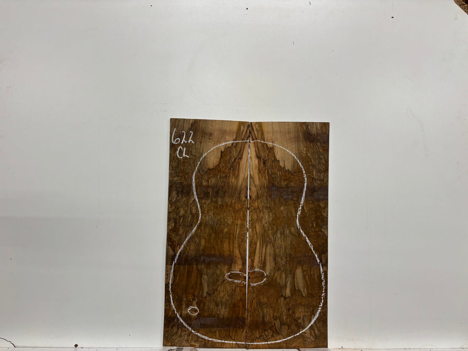 Figured Flame Mango Classical Defective Guitar Back and Side Set #622