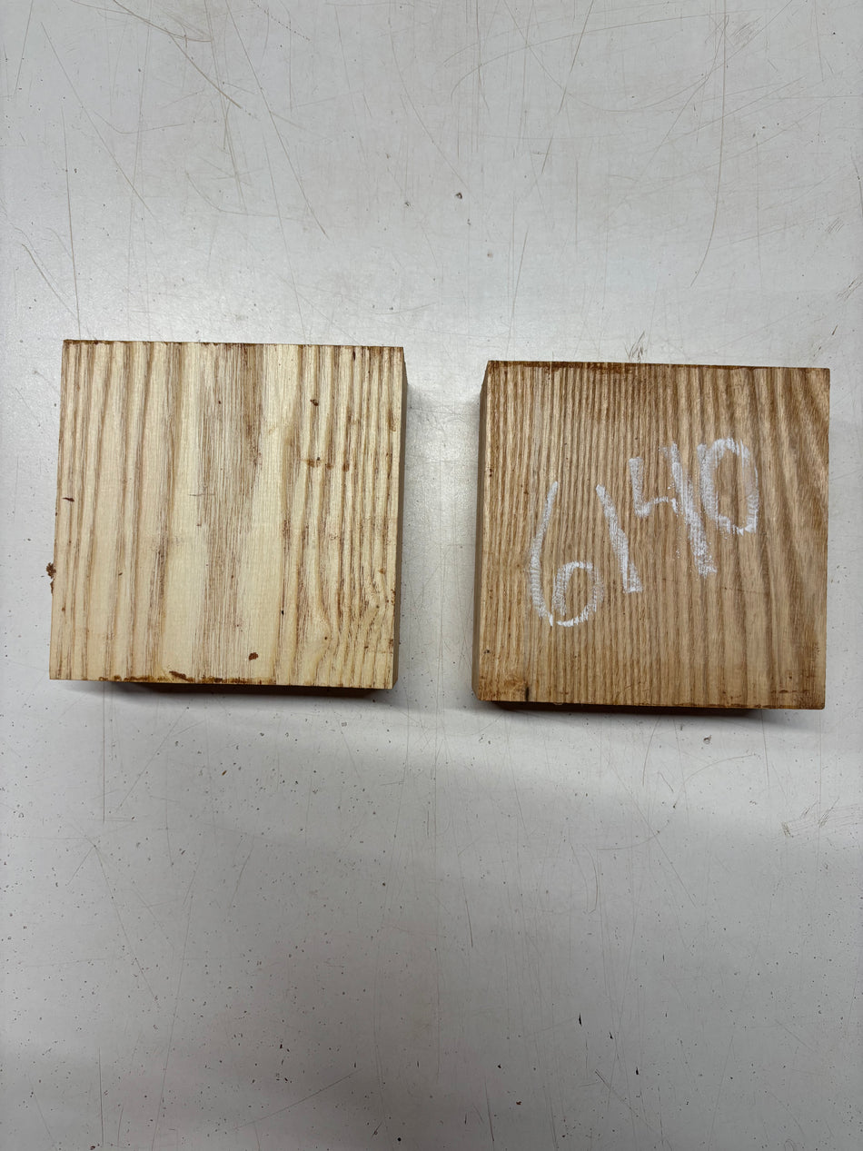 2 Pack, White Ash Bowl Blanks 5"x5"x2"#6140