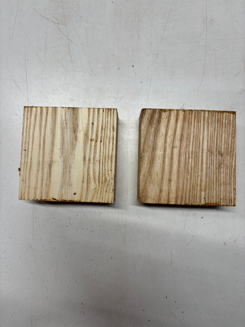 2 Pack, White Ash Bowl Blanks 5"x5"x2"#6140