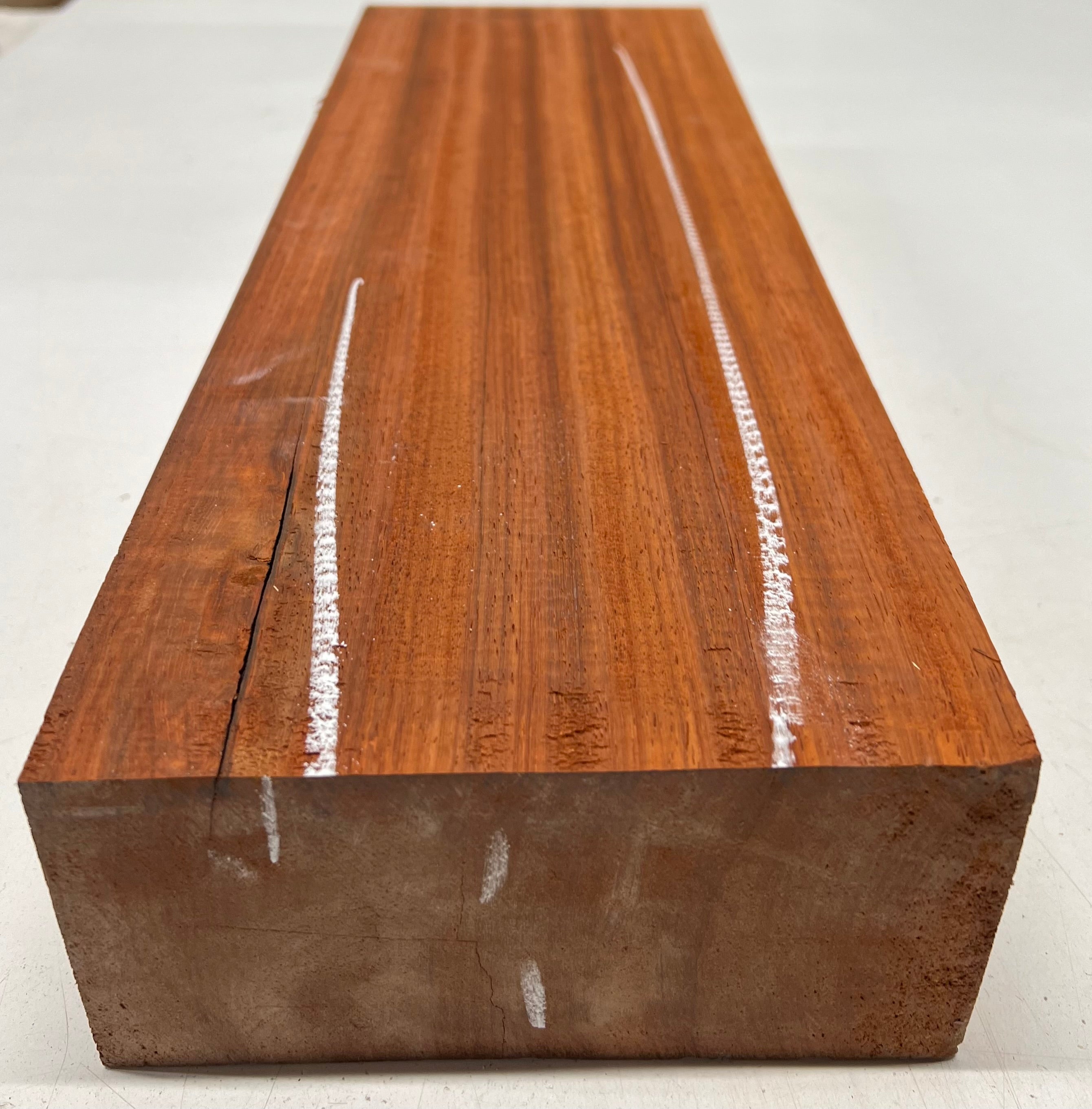 Padauk Lumber Board Wood Blank 19&quot;x 6-1/2&quot;x 3&quot; 