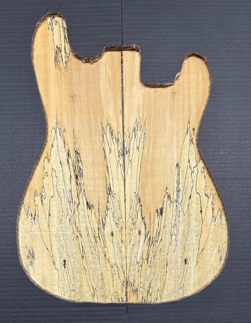 Spalted Tamarind Guitar Carved Top - 22” x 7-1/2” x 7/8” #814
