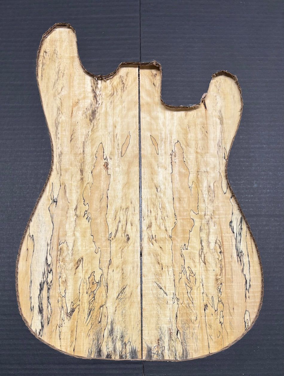 Spalted Tamarind Guitar Carved Top - 22” x 7-1/2” x 7/8” #816