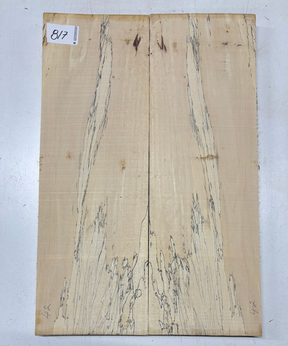 Spalted Tamarind Guitar Carved Top - 22” x 7-1/2” x 7/8” #817