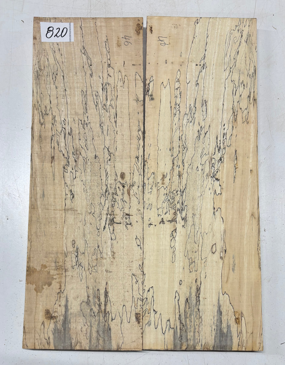 Spalted Tamarind Guitar Carved Top - 22” x 7-1/2” x 7/8” #820