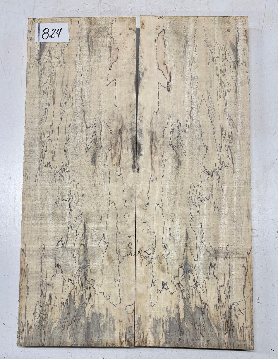 Spalted Tamarind Guitar Carved Top - 22” x 7-1/2” x 7/8” #824