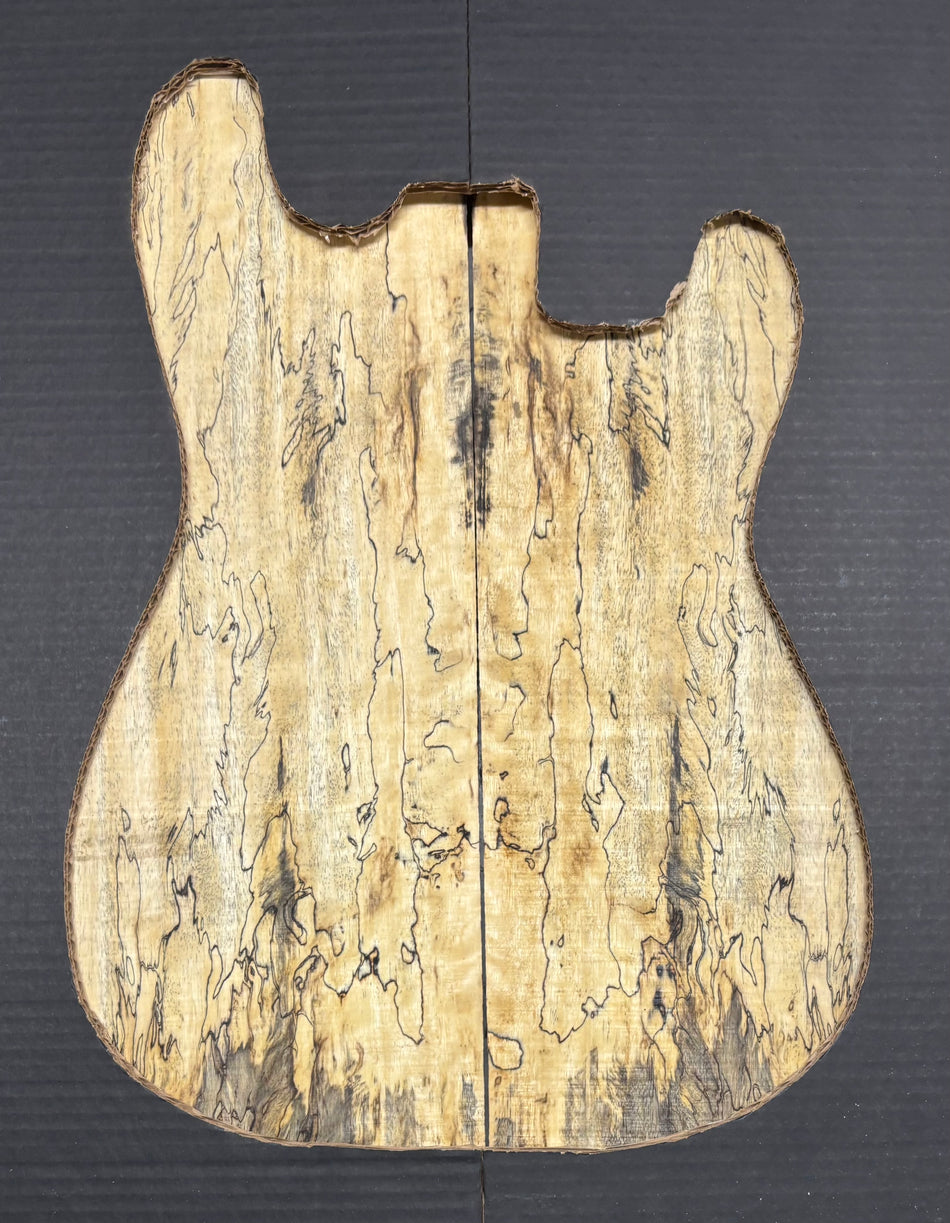 Spalted Tamarind Guitar Carved Top - 22” x 7-1/2” x 7/8” #824