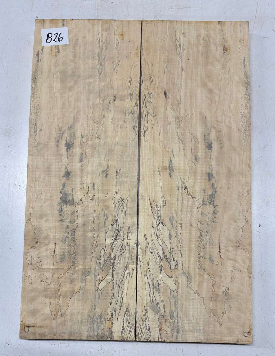 Spalted Tamarind Guitar Carved Top - 22” x 7-1/2” x 7/8” #826