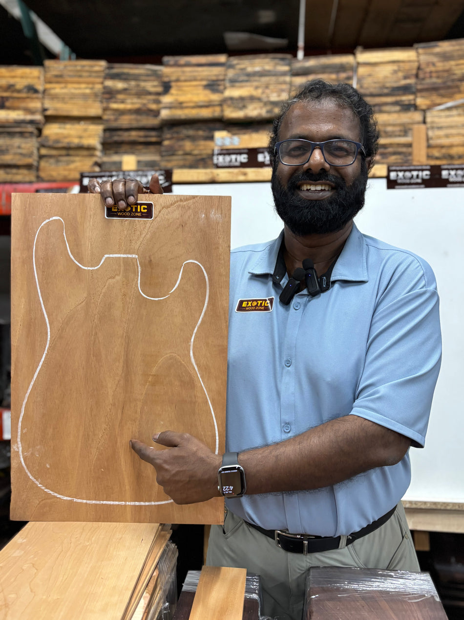 Spanish Cedar Guitar Body Blank – Luthier Tonewood for Electric & Bass Guitars