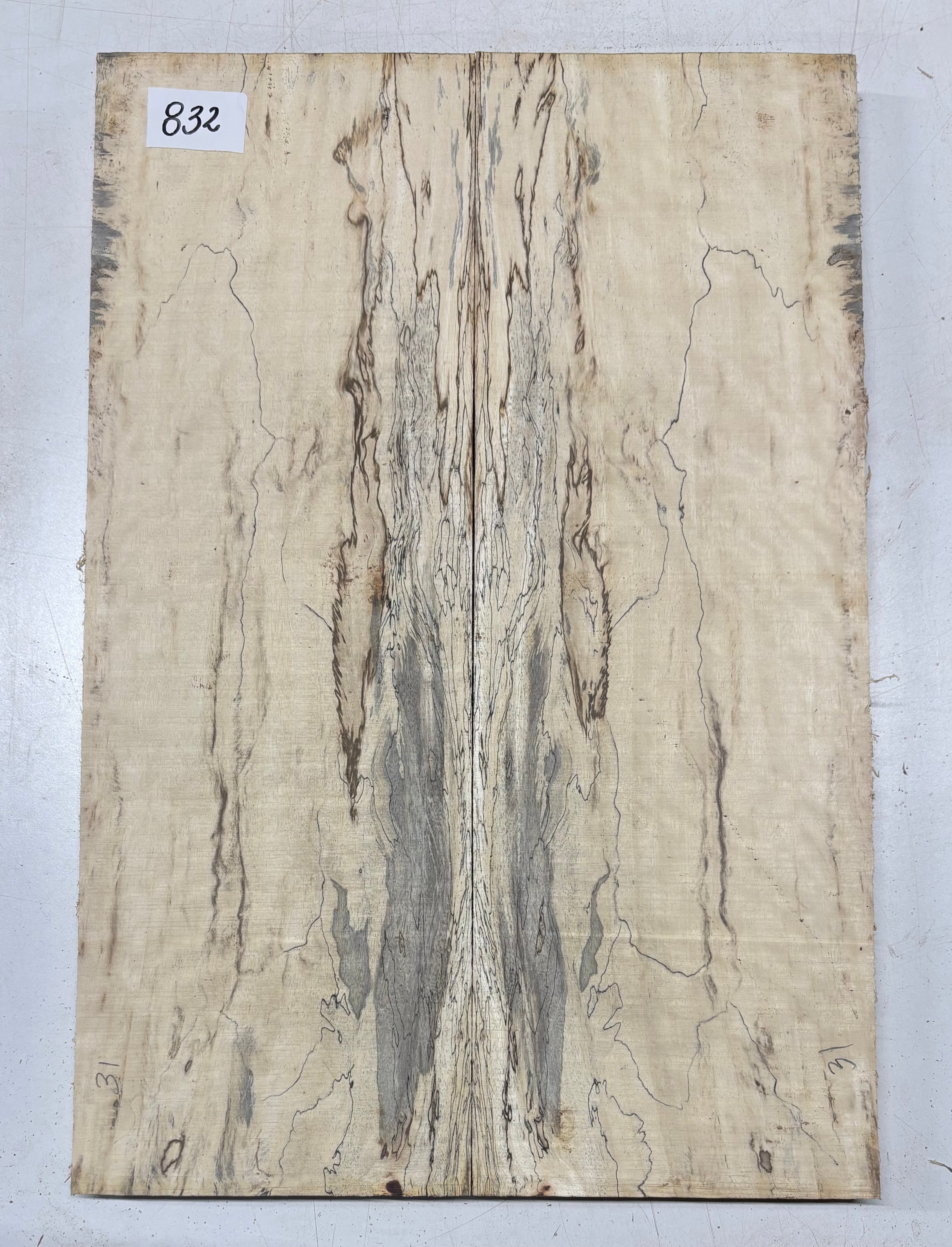 Spalted Tamarind Guitar Carved Top - 22” x 7-1/2” x 7/8” #832 Exotic Wood Zone 