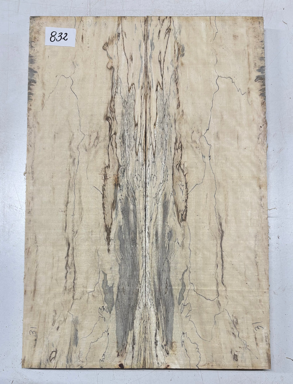 Spalted Tamarind Guitar Carved Top - 22” x 7-1/2” x 7/8” #832 Exotic Wood Zone 