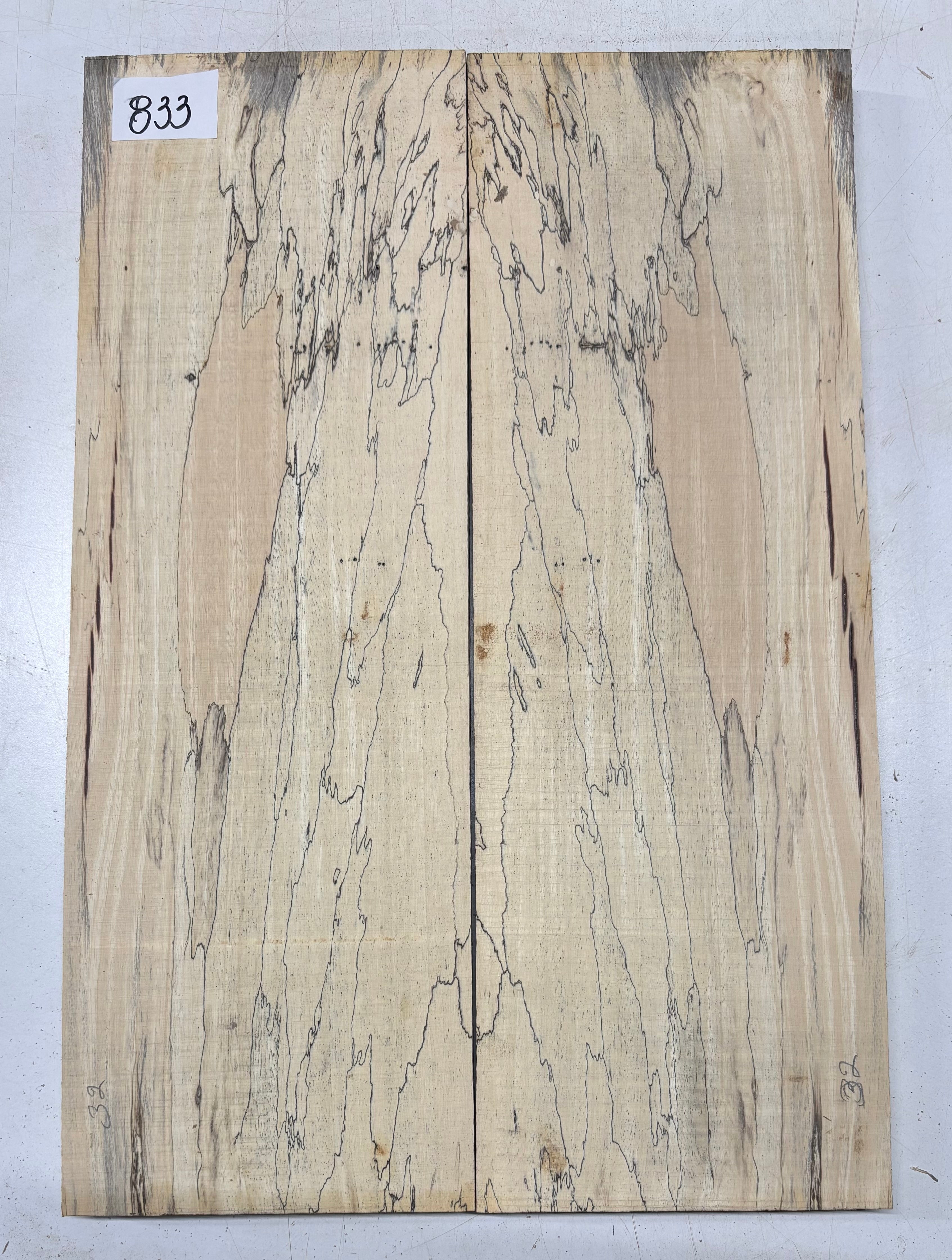 Spalted Tamarind Guitar Carved Top - 22” x 7-1/2” x 7/8” #833 Exotic Wood Zone 