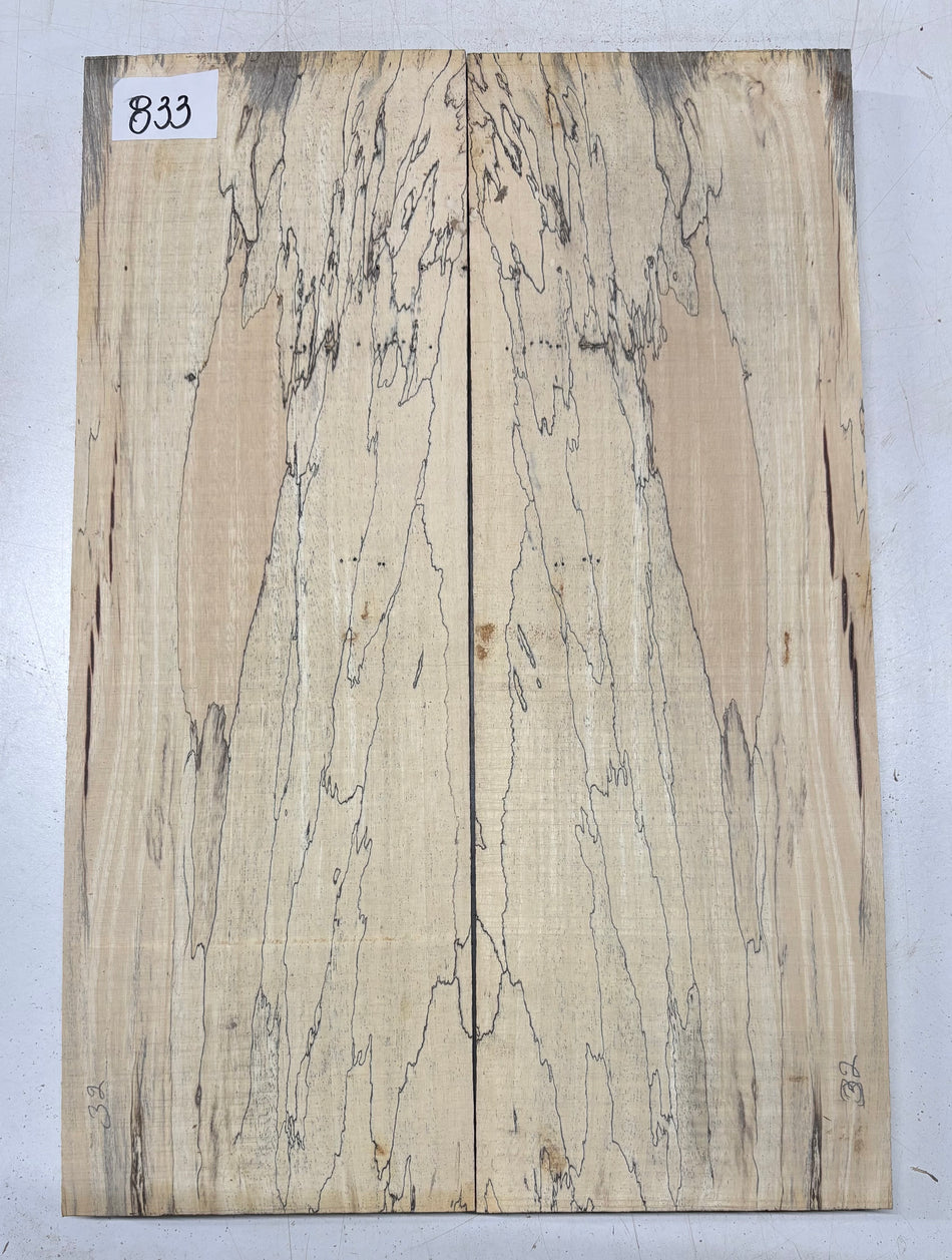 Spalted Tamarind Guitar Carved Top - 22” x 7-1/2” x 7/8” #833 Exotic Wood Zone 