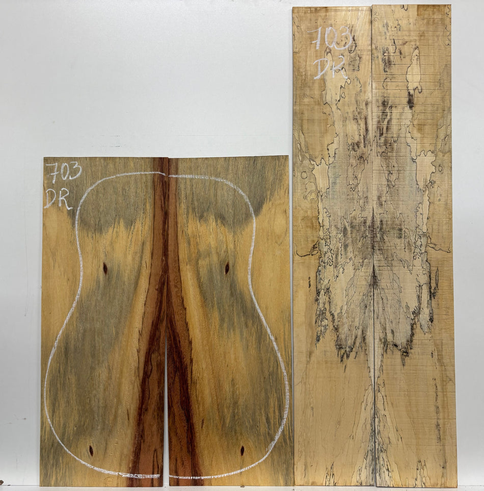 Royal Red Tamarind Dreadnought Guitar Back and Side Set #703