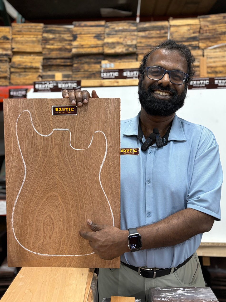 Sapele Guitar Body Blank – Premium Luthier Tonewood for Electric Guitars