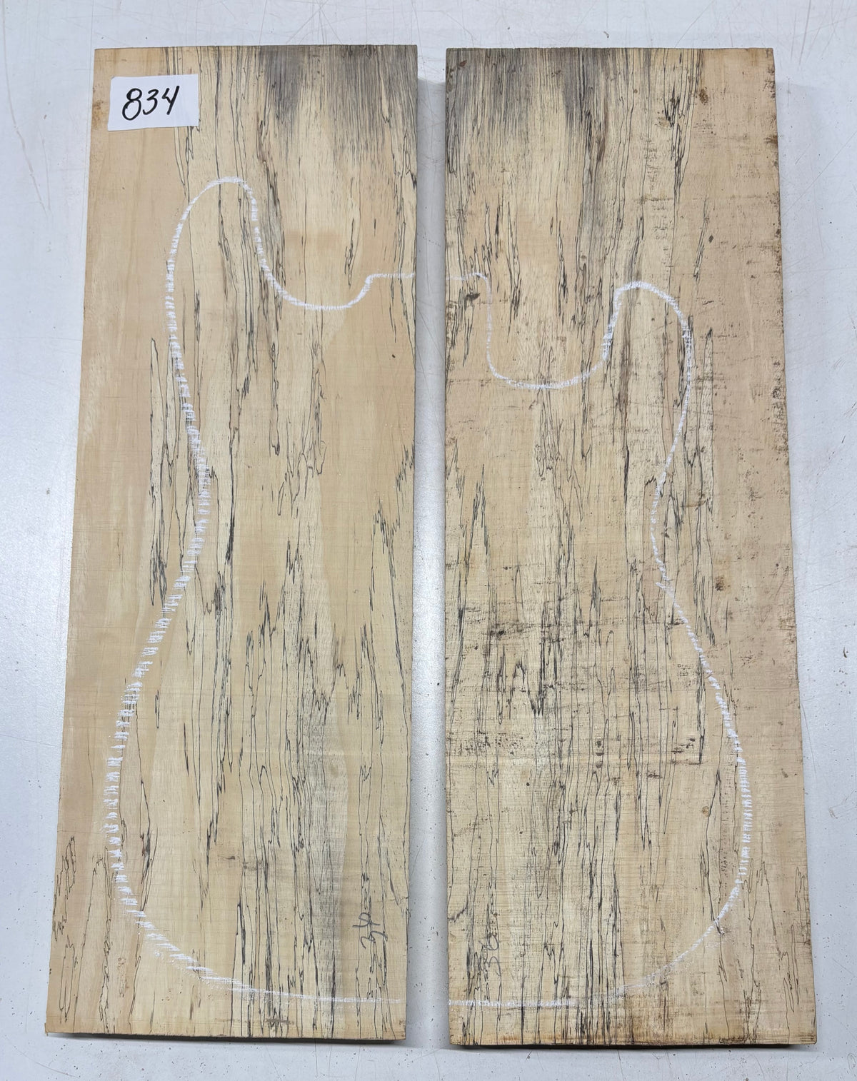 Spalted Tamarind Guitar Carved Top - 22” x 7-1/2” x 7/8” #834 Exotic Wood Zone 