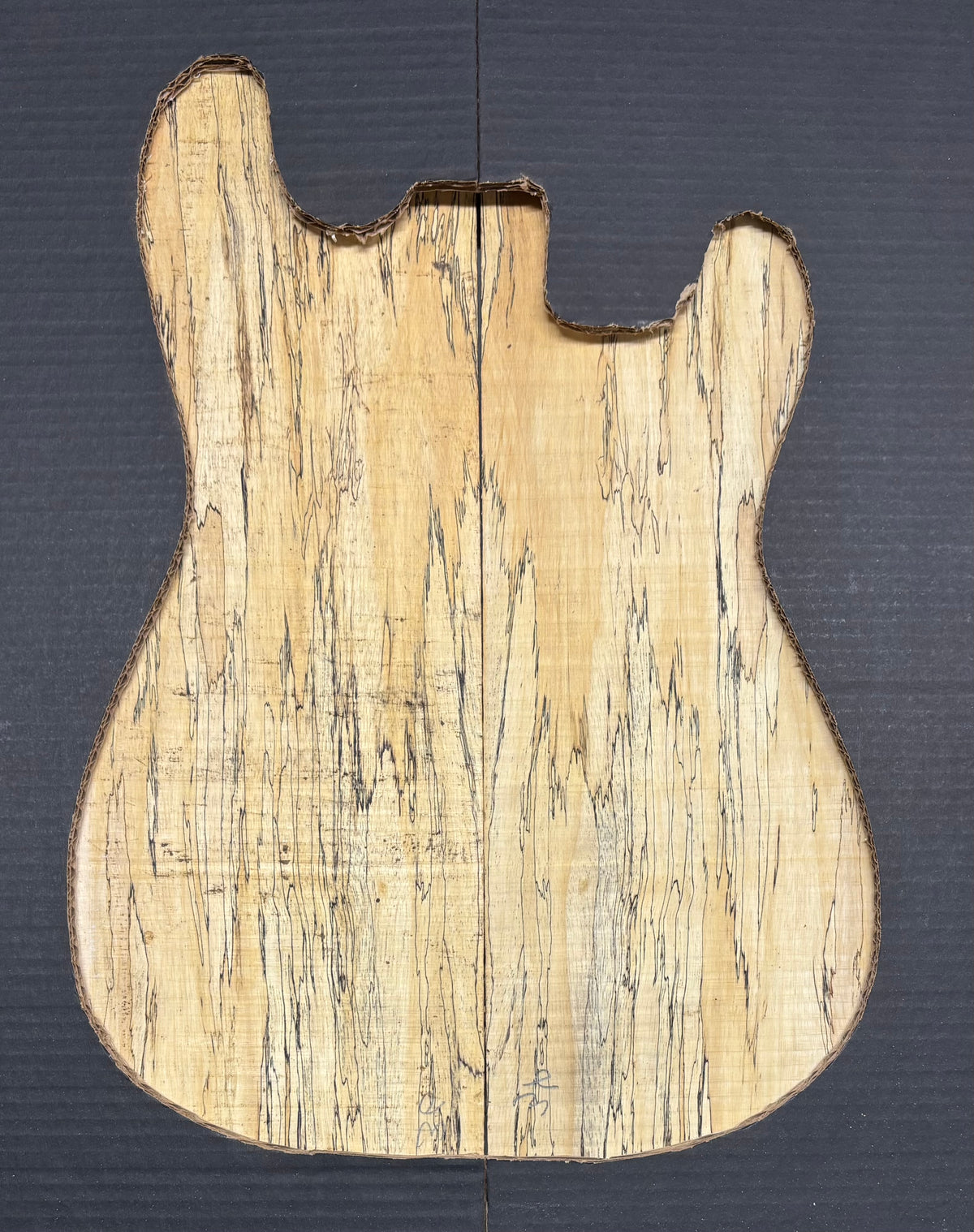 Spalted Tamarind Guitar Carved Top - 22” x 7-1/2” x 7/8” #834 Exotic Wood Zone 