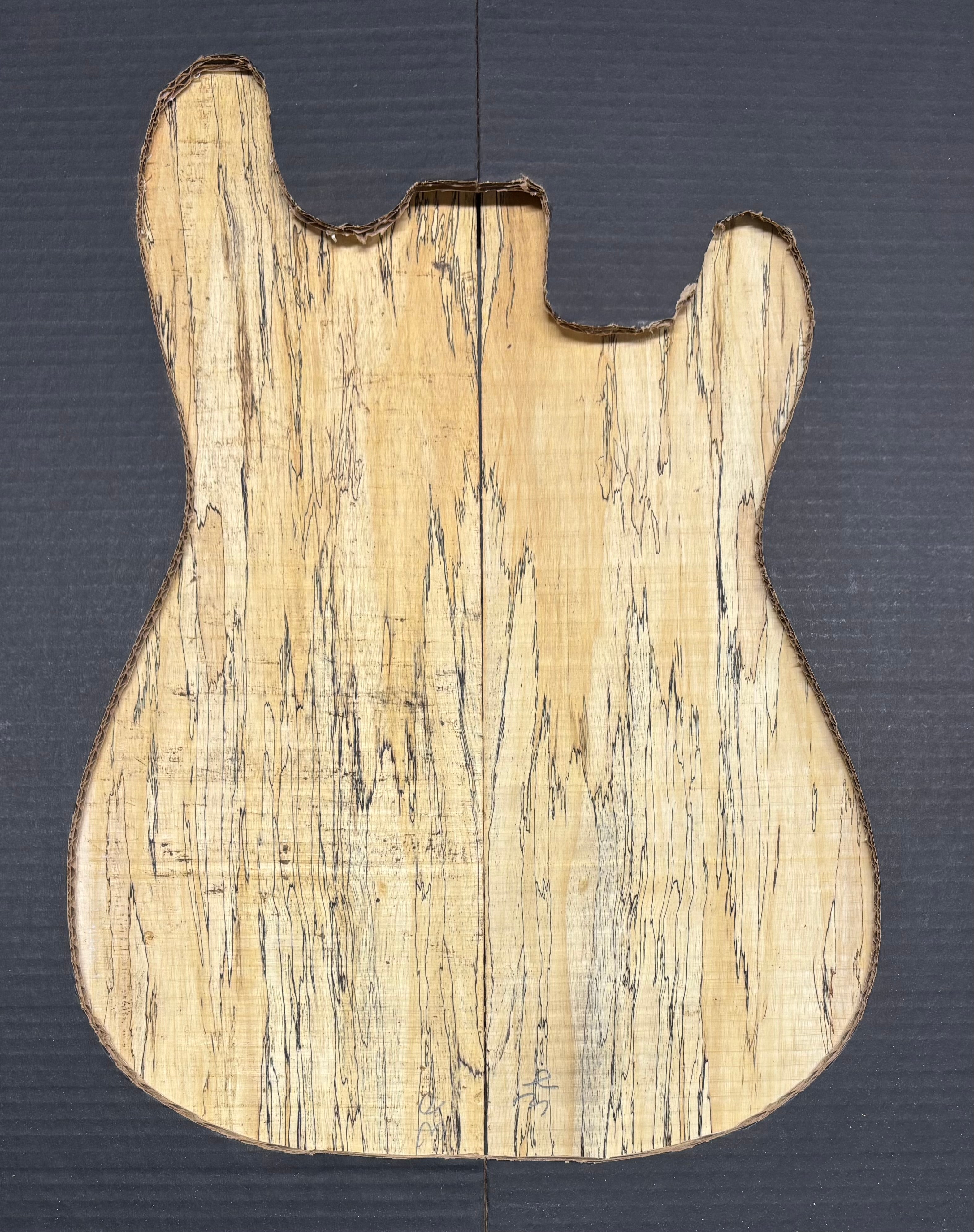 Spalted Tamarind Guitar Carved Top - 22” x 7-1/2” x 7/8” #834 Exotic Wood Zone 