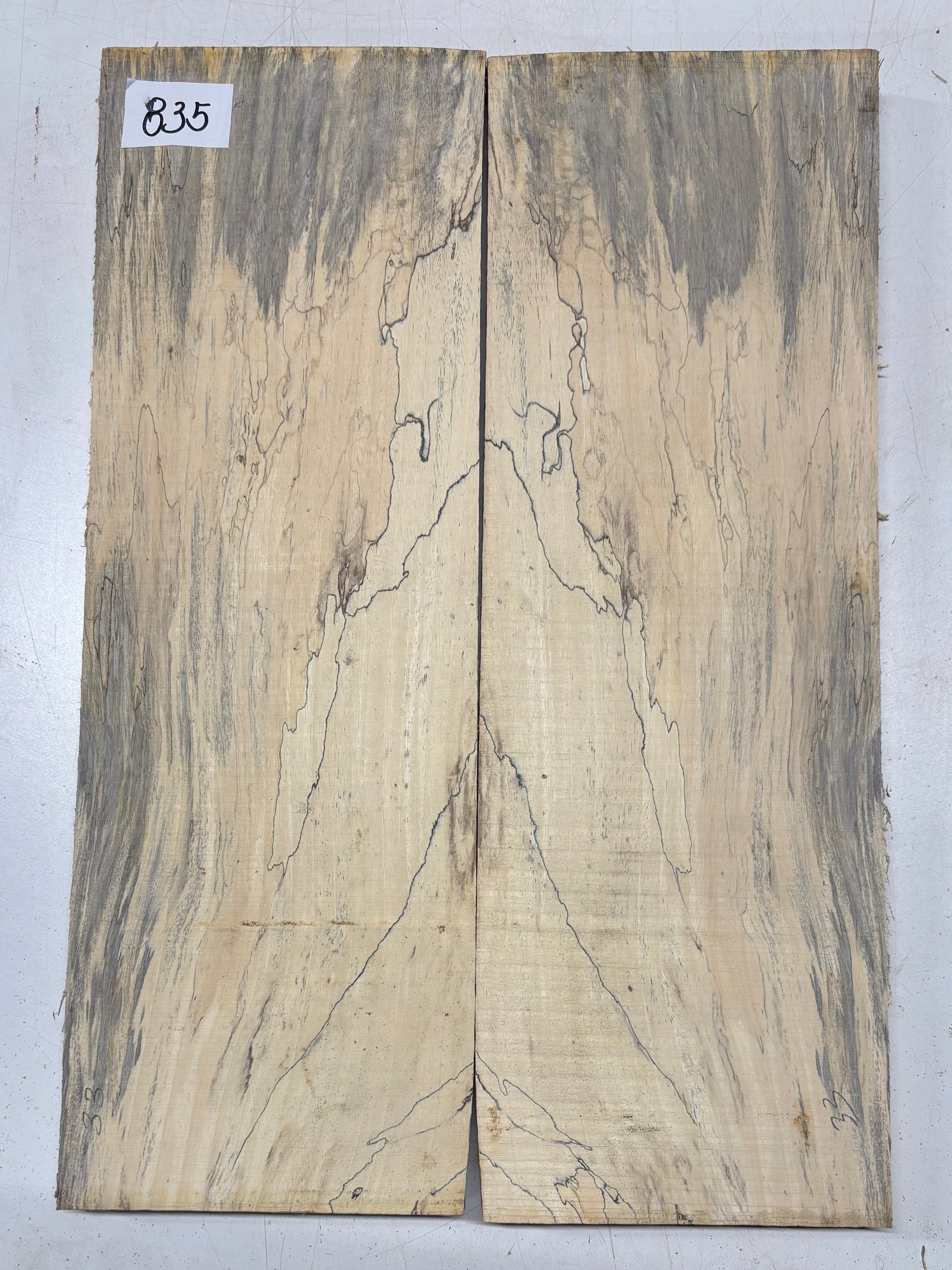 Spalted Tamarind Guitar Carved Top - 22” x 7-1/2” x 7/8” #835 Exotic Wood Zone 