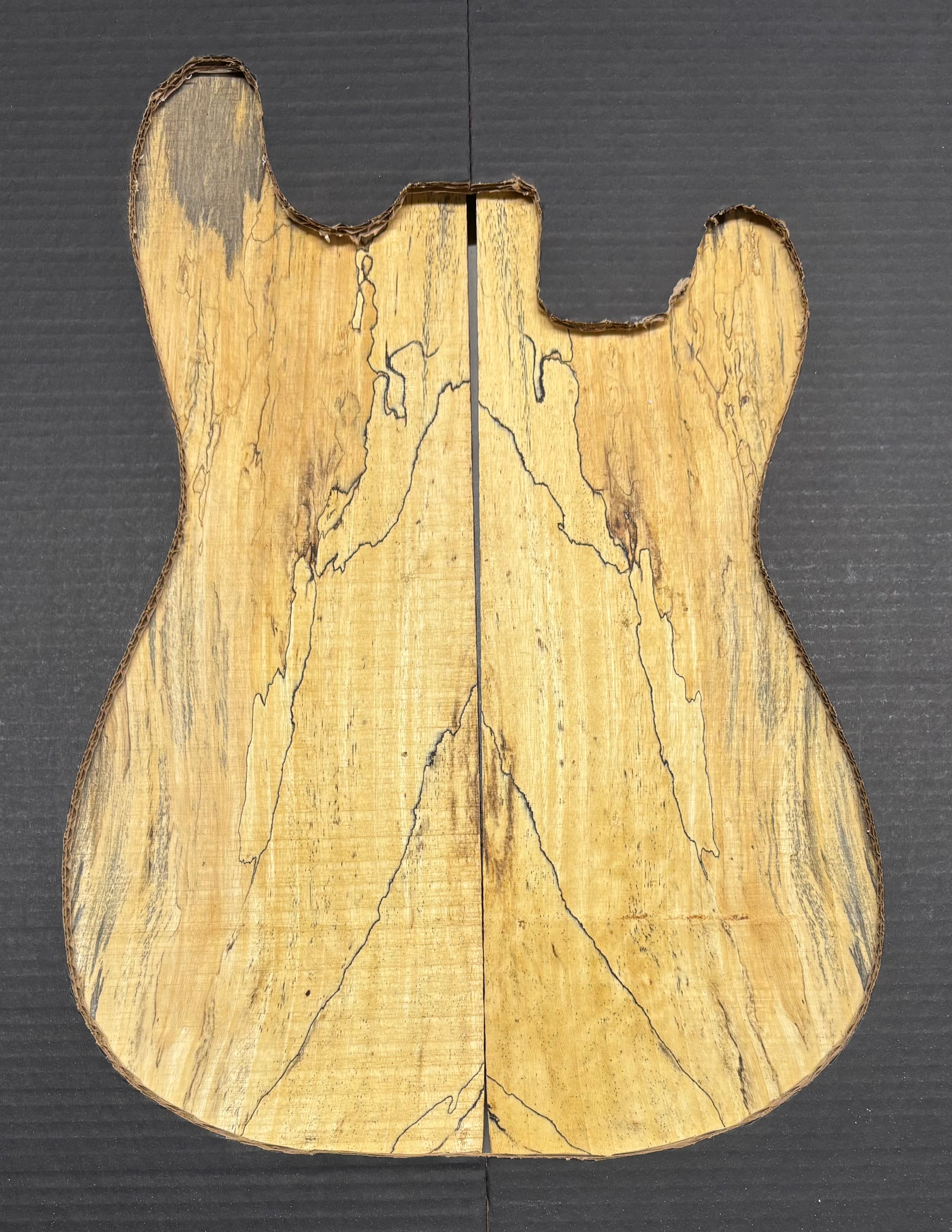 Spalted Tamarind Guitar Carved Top - 22” x 7-1/2” x 7/8” #835 Exotic Wood Zone 