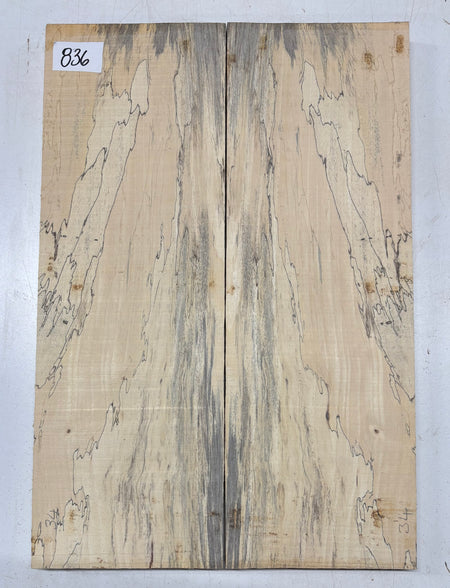 Spalted Tamarind Guitar Carved Top - 22” x 7-1/2” x 7/8” #836 Exotic Wood Zone 