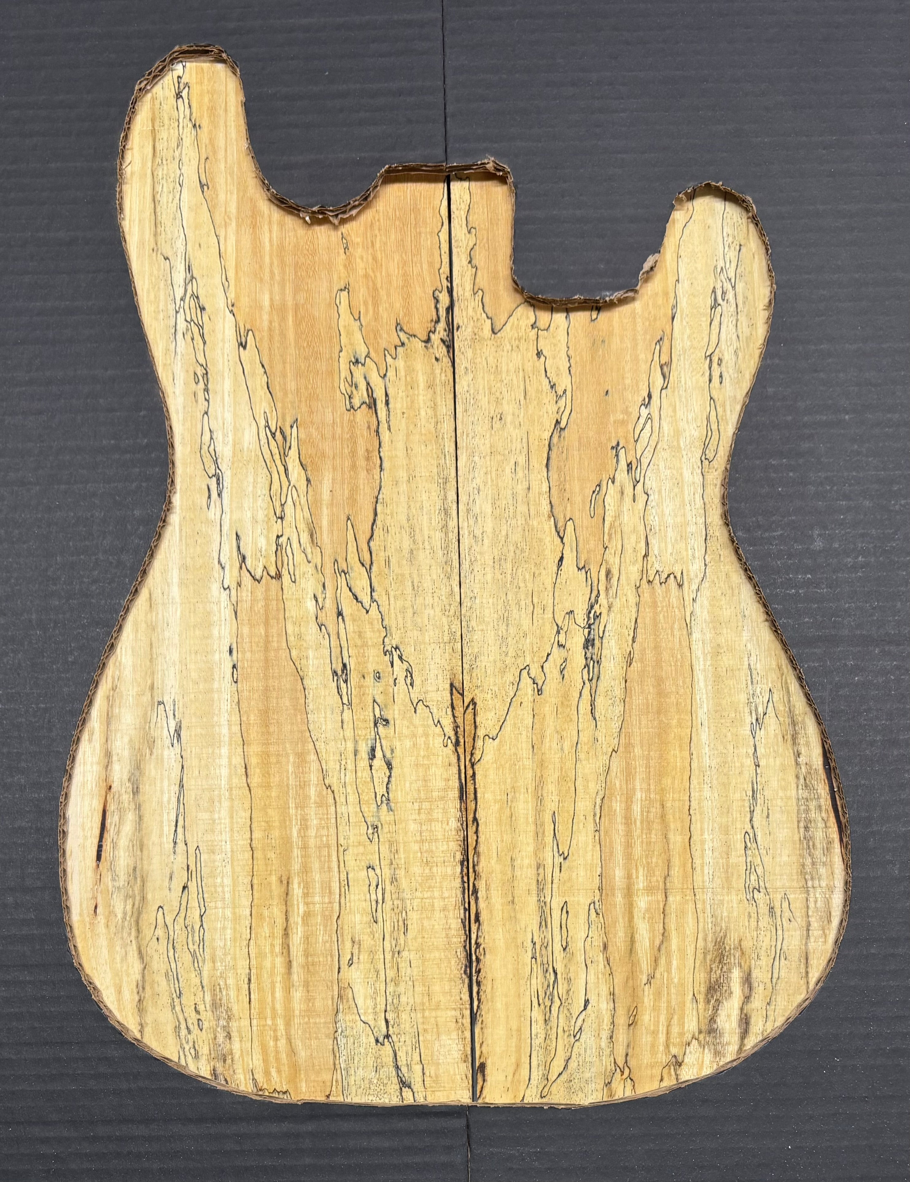 Spalted Tamarind Guitar Carved Top - 22” x 7-1/2” x 7/8” #837 Exotic Wood Zone 