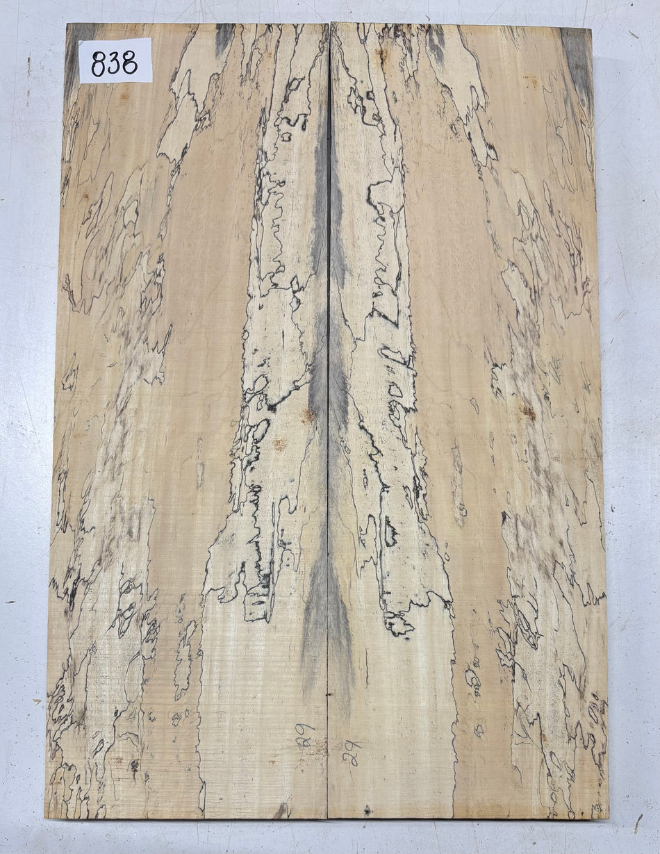 Spalted Tamarind Guitar Carved Top - 22” x 7-1/2” x 7/8” #838 Exotic Wood Zone 